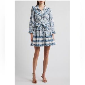 Cleobella Lotte Long Sleeve Mini Shirtdress
